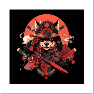 samurai dog Posters and Art